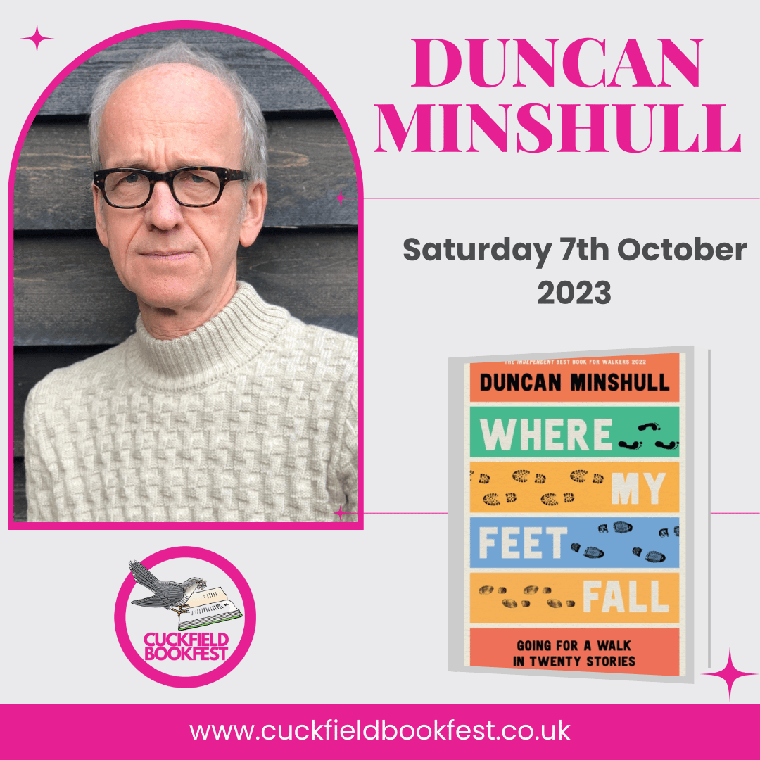 Duncan minshull author talking at book festival uk