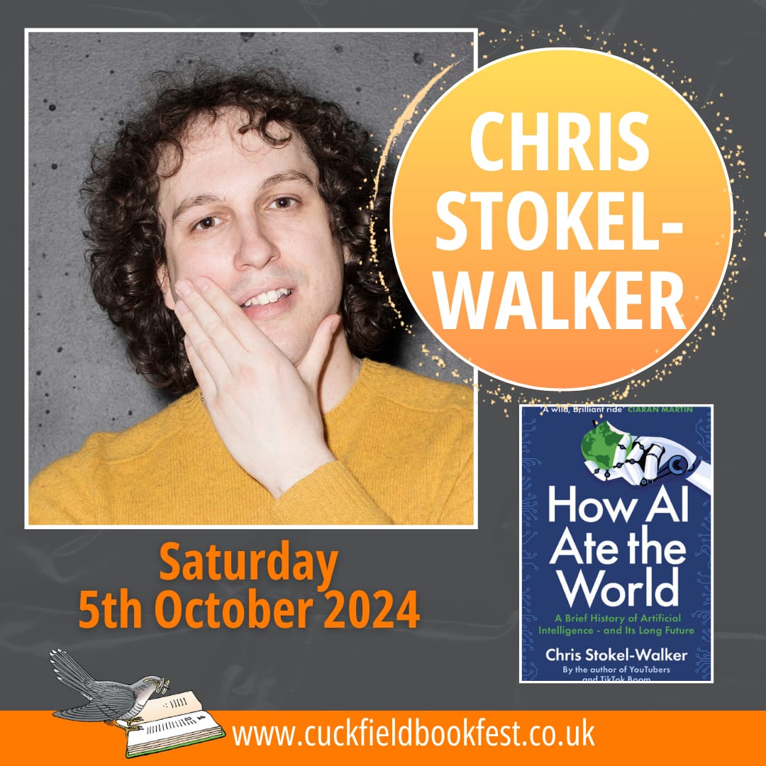 Book by Chris Stokel Walker image How AI ate the world Author at Sussex Book Festival