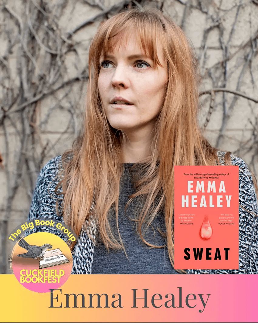 Emma Healey book sweat talking at cuckfield bookfest 2025