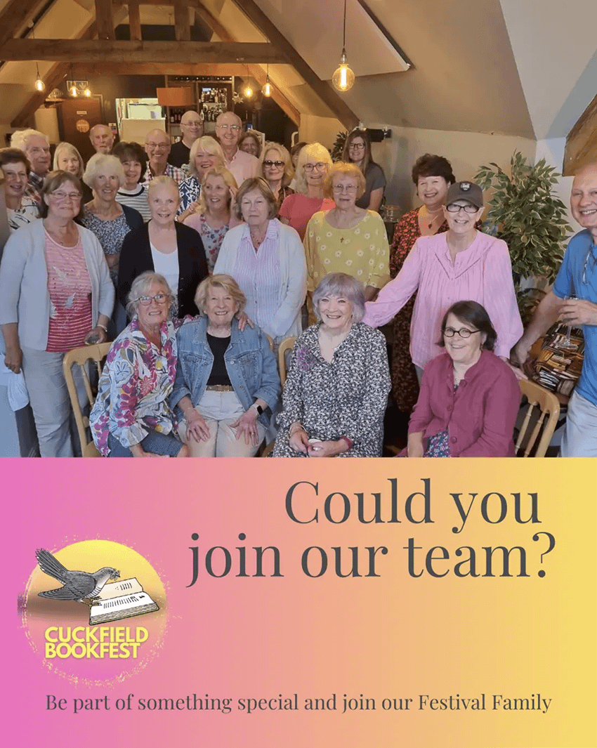 volunteers needed at cuckfield bookfest 2025