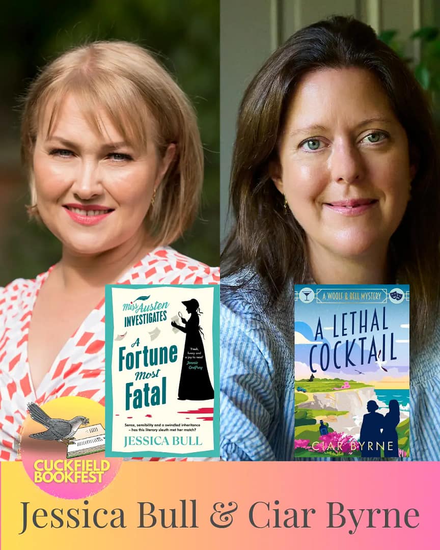 Jessica Bull and Ciar Byrne at Cuckfield Bookfest October 2025 Sussex UK