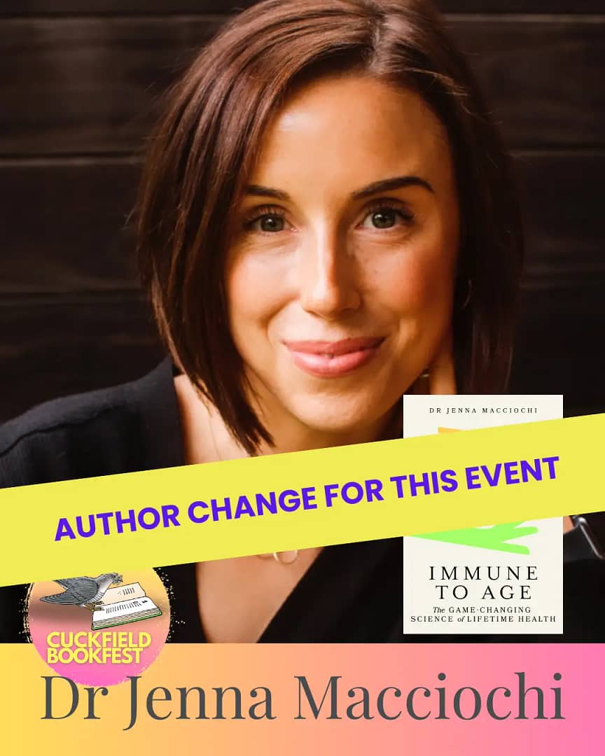 Dr Jenna Macchiochi author speaking at Cuckfield Book festival west sussex