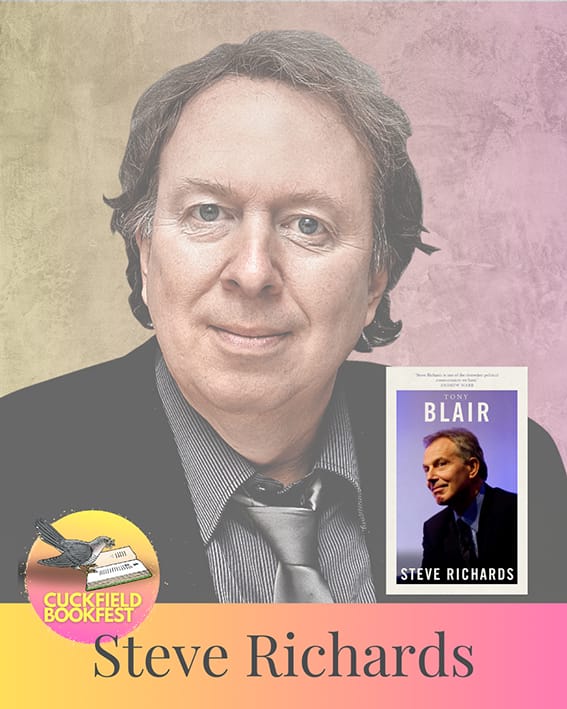 Steve Richards Author Blair speaking at Cuckfield Book Festival in October 2025