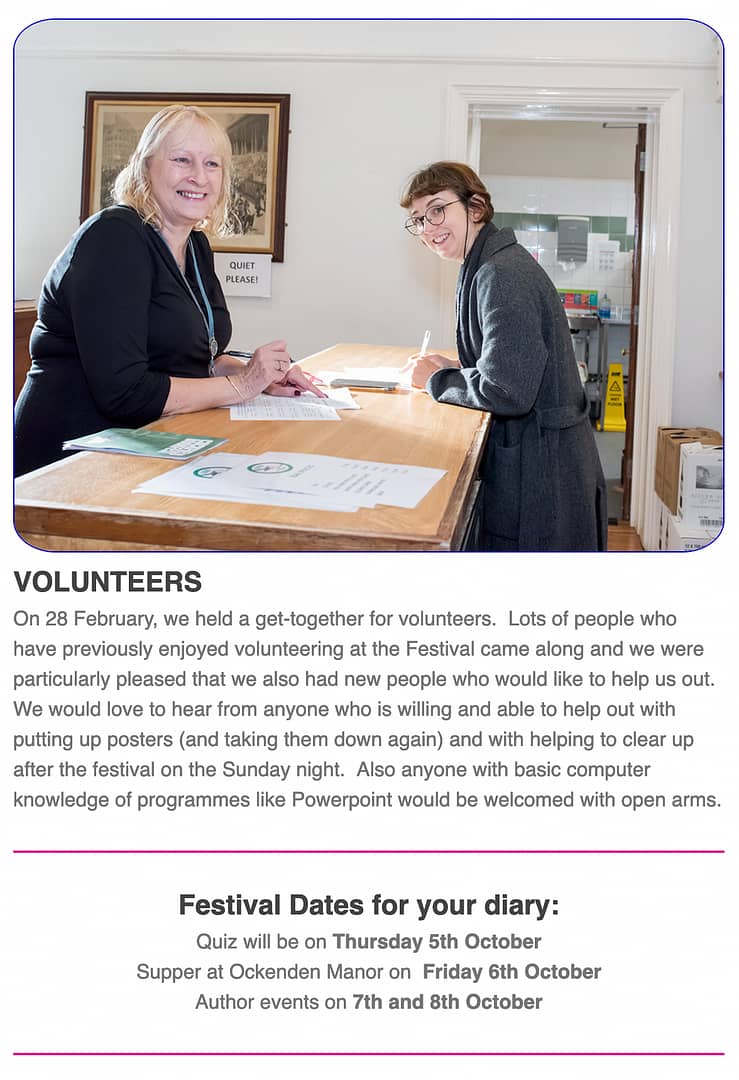 volunteer at a festival