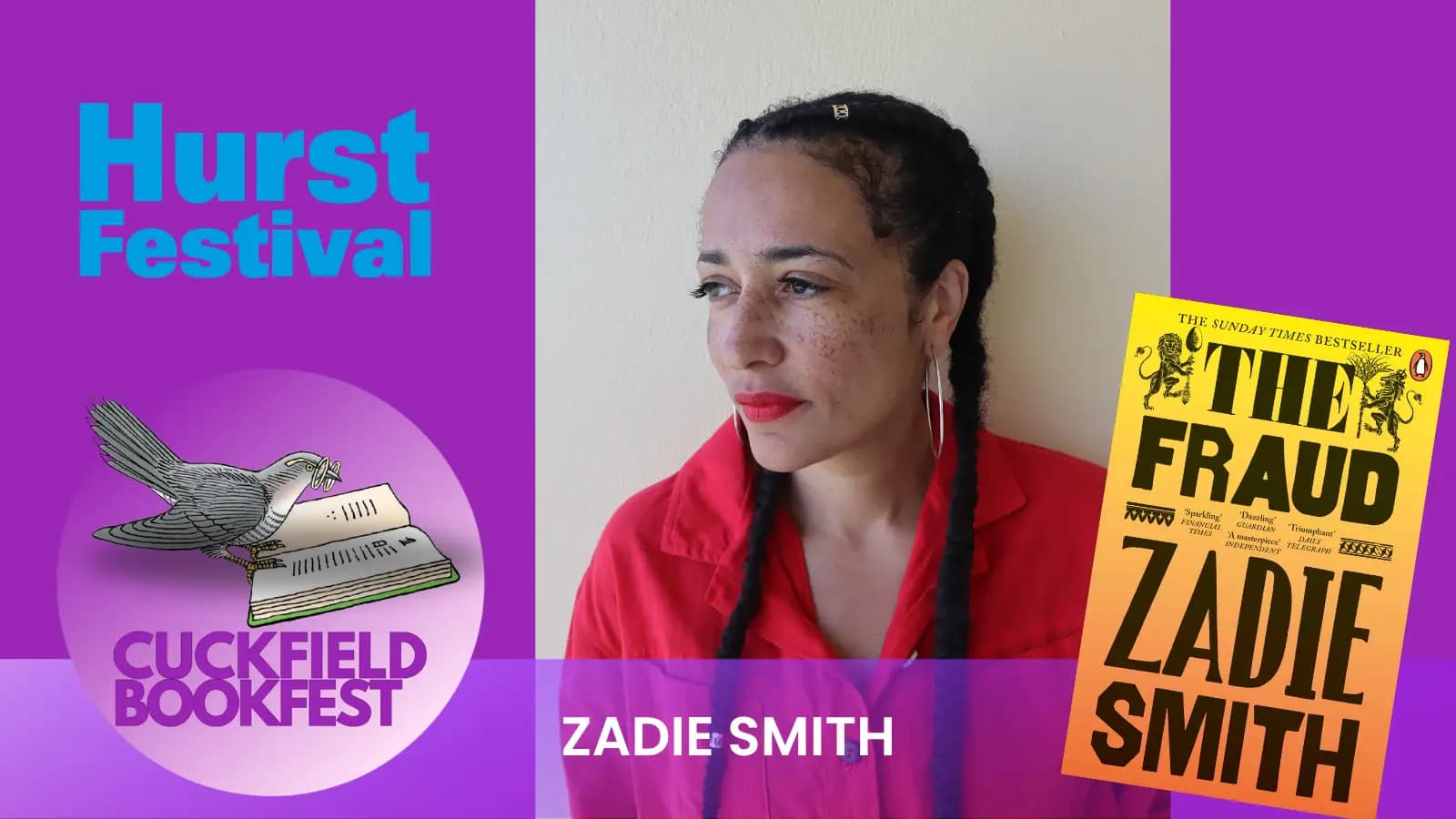 Zadie Smith at local book festival in Cuckfield - sussex village