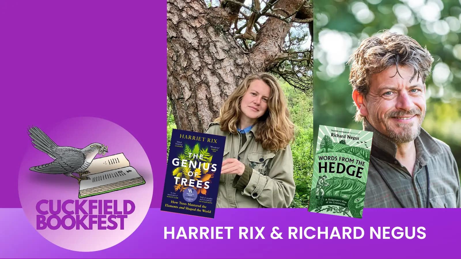 Harriet Rix and Richard Negus Harriet Rix and Richard Negus authors at Cuckfield Book festival 2026