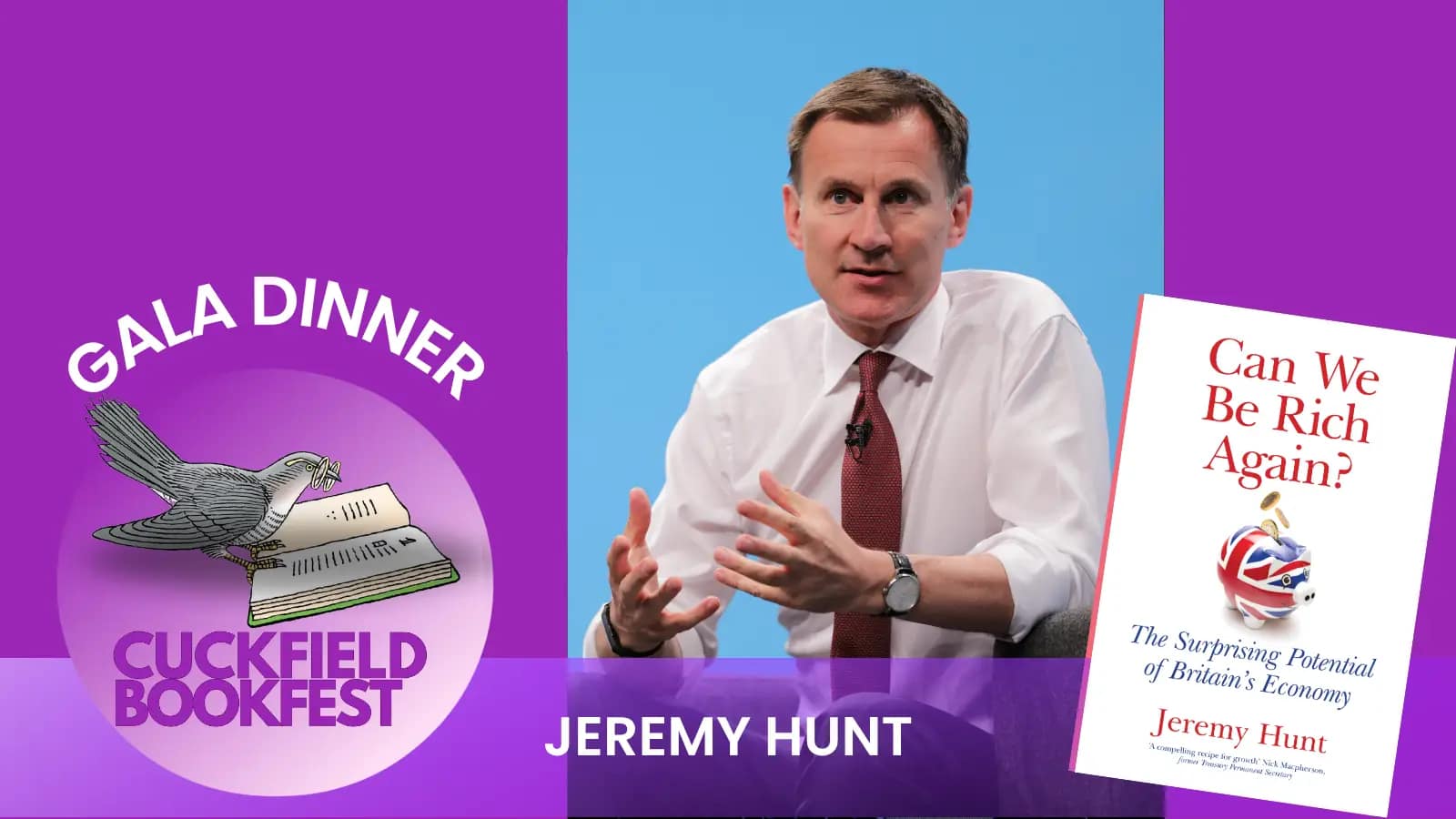 Jeremy Hunt at Cuckfield Bookfest Gala Dinner 2026