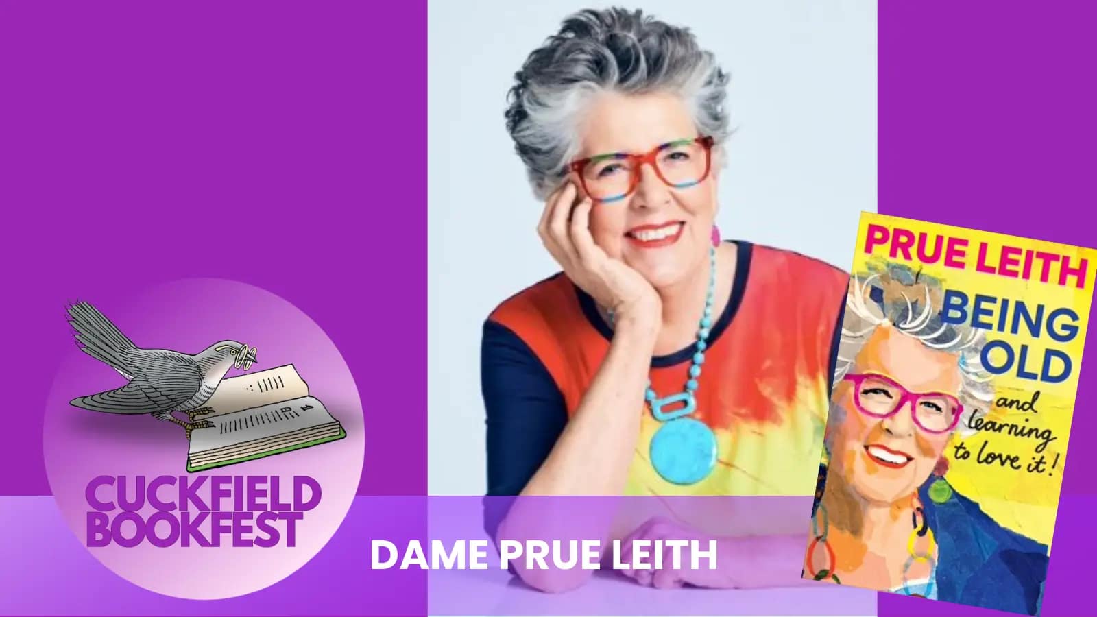 Dame Prue Leith author at Sussex literary festival cuckfield bookfest