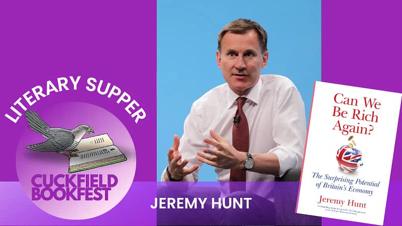 Jeremy Hunt guest at Cuckfield Bookfest Supper 2026