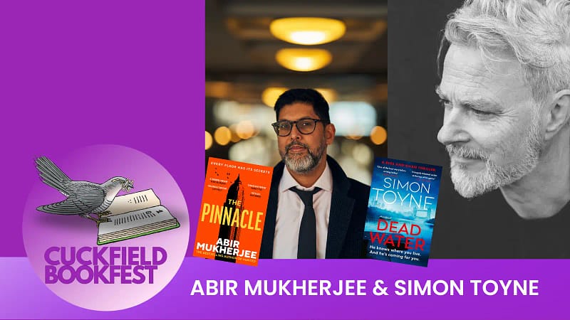 Abir Mukherjee and Simon Toyne at Cuckfield Bookfest 2026
