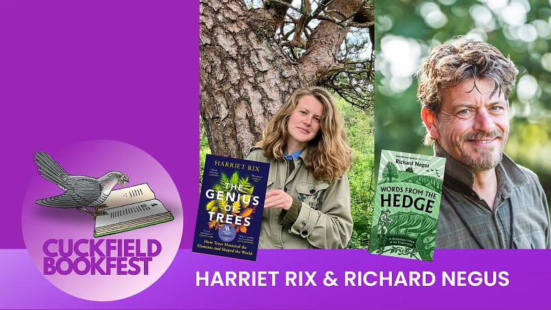 Harriet Rix and Richard Negus authors at Cuckfield Book festival 2026