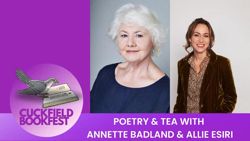 Poetry and Tea Annette Badland and Allie Isiri at Cuckfield Bookfest 2026